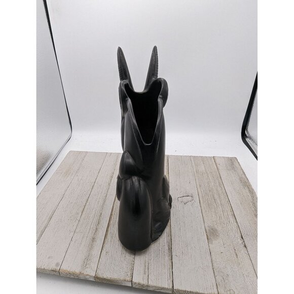 Vintage Shawnee Pottery Antelope Black Planter Vase Mother Baby #840 - Picture 9 of 11